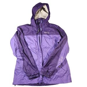 Marmot Jacket Womens Extra Large Purple Hooded Rain Windbreaker Lightweight